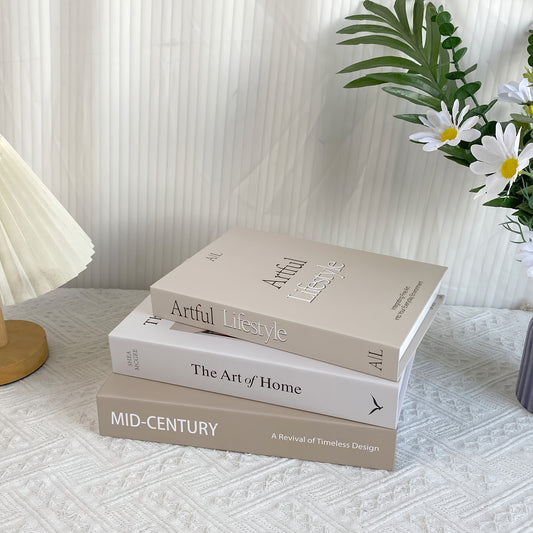 Modern Decorative Luxury 3-piece Book Set.