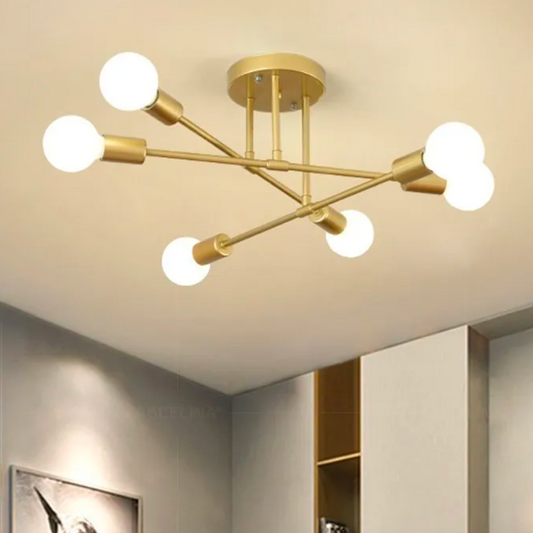 LED Chandelier Light 6 Head Modern Lustre