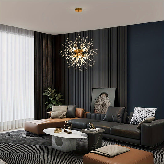 Golden Crystal Chandelier