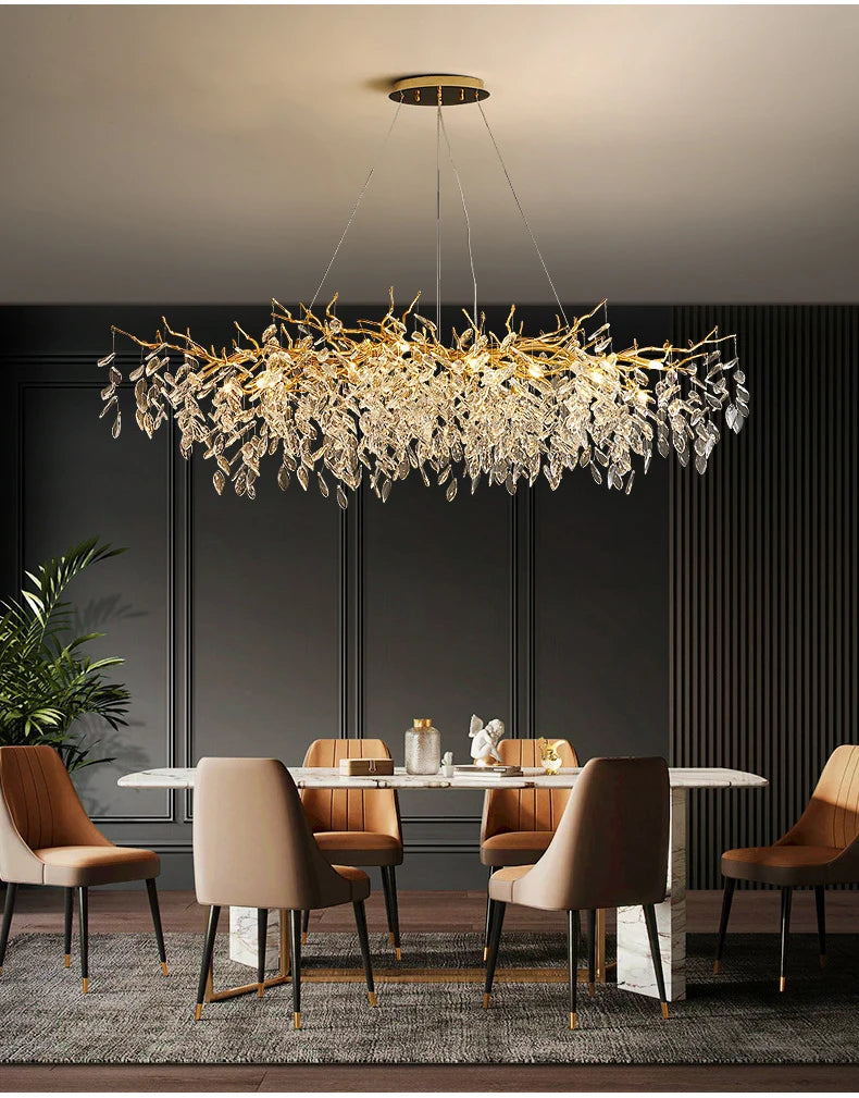 Luxury Gold Crystal LED Chandelier