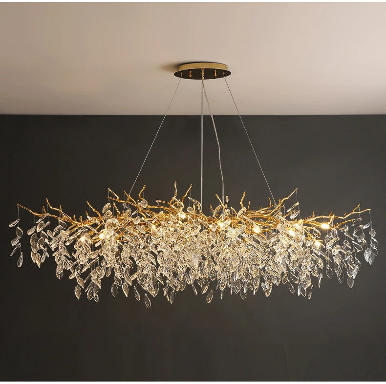 Luxury Gold Crystal LED Chandelier