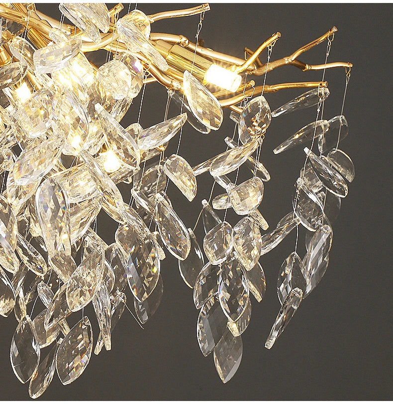 Luxury Gold Crystal LED Chandelier