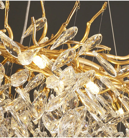 Luxury Gold Crystal LED Chandelier