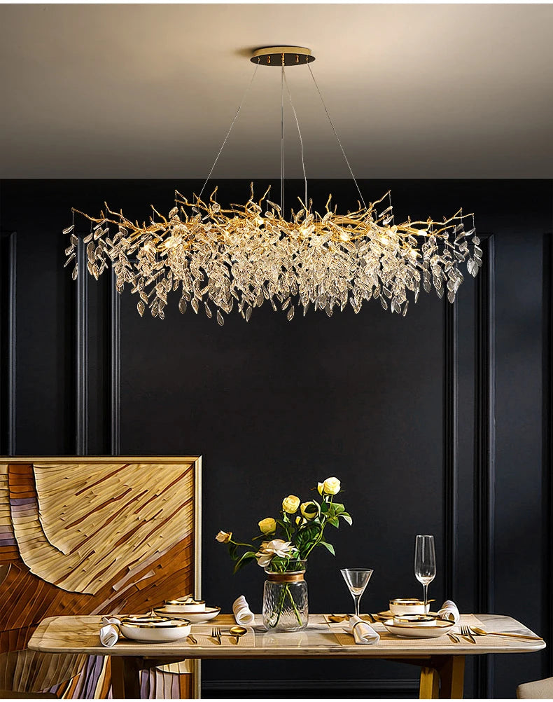 Luxury Gold Crystal LED Chandelier