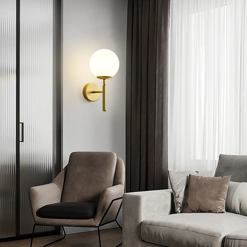 Wall Lamp Glass Pendant Modern Style Interior Lighting Fixture