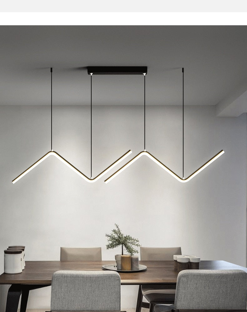 Z Shape Hanging Chandelier LED Pendant Light