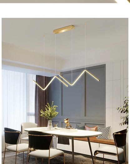 Z Shape Hanging Chandelier LED Pendant Light